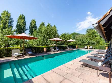 Swimming Pool <span><span><span>Auberge de L’Illwald, Hotel and Restaurant in Sélestat, Alsace</span></span></span>